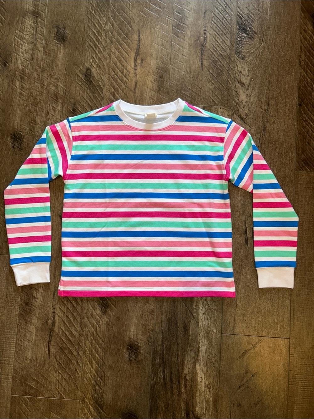 J CREW GIRLS LONG SLEEVE STRIPED TEE SIZE MEDIUM
